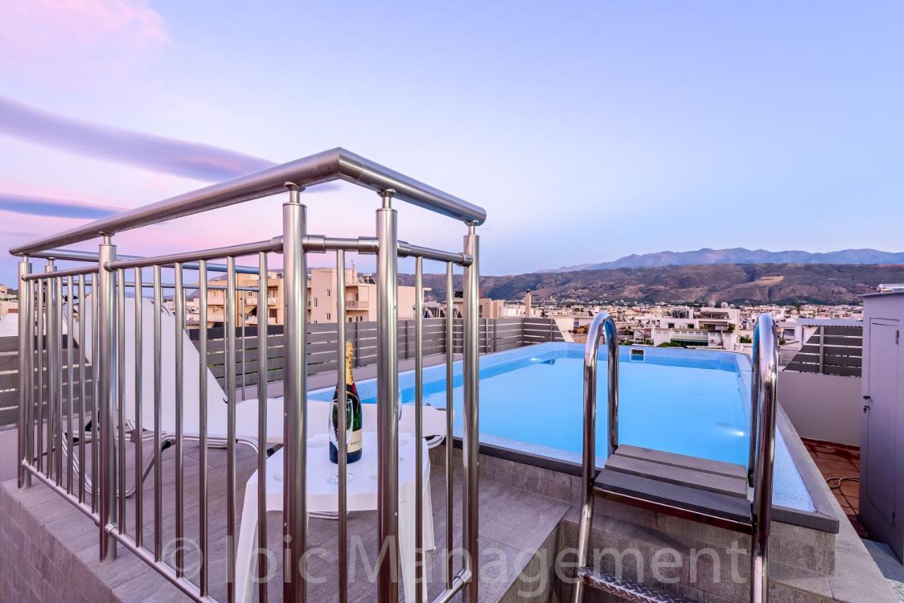 Elegant 2Br Apt Rooftop Pool & Walk To Old Town Chania (Crete) Exterior foto